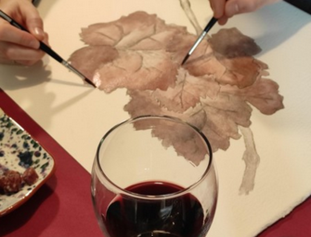 Romàntic Art, pintura amb vi per a parelles