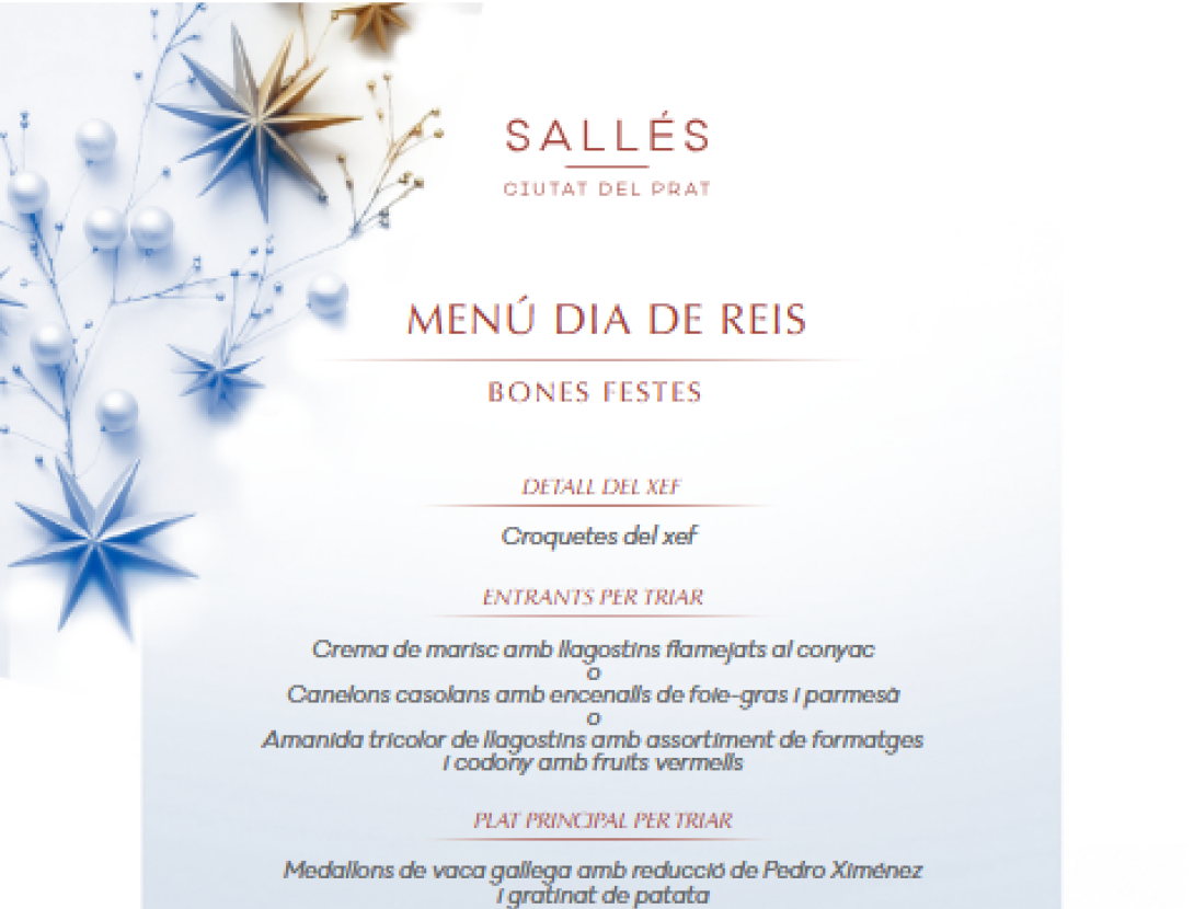 Dinars de Nadal amb els teus a l´Hotel Ciutat del Prat